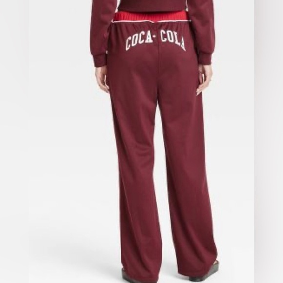 Coca-Cola red tricot Zip-Up top (XS) & Wide Leg pants (small) retro tracksuit - Picture 6 of 10